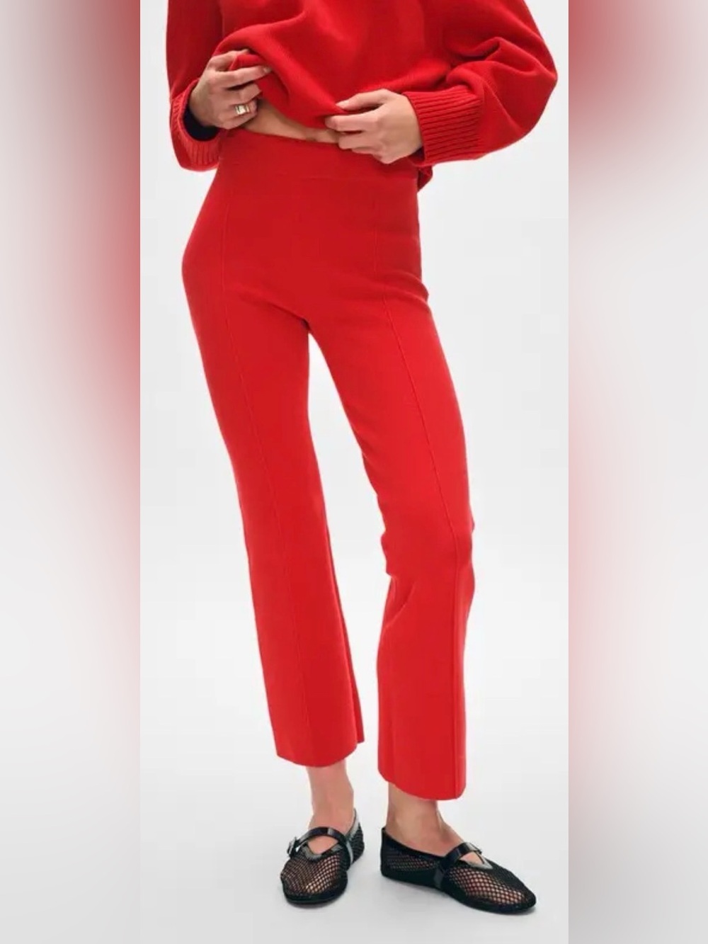 White + Warren Red/Orange Cotton Pants